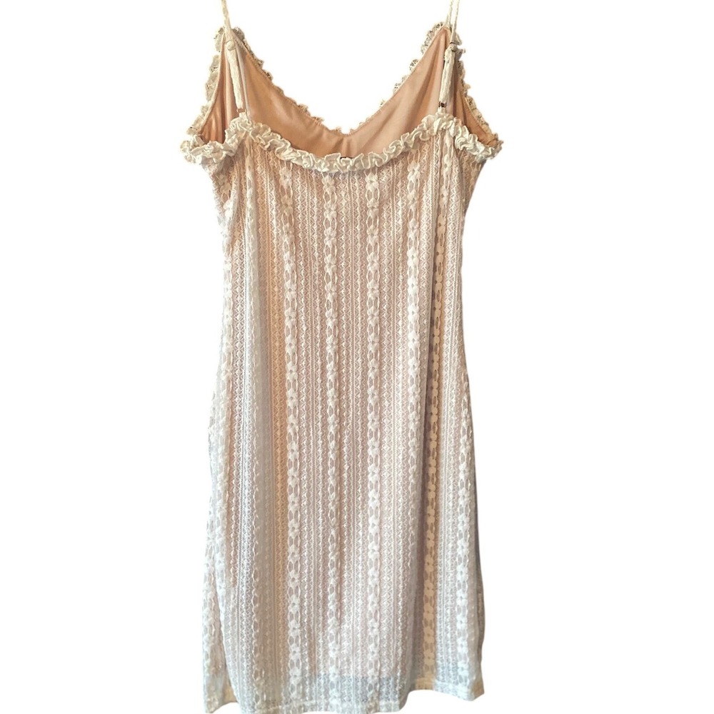 Emory Park Lace Mini Dress Sleeveless Ruffle Trim Casual Summer Dress Size M - Picture 5 of 11